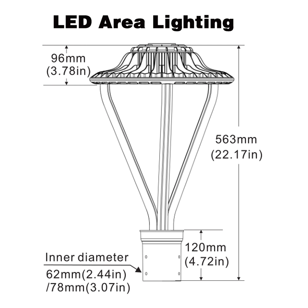 100W Outdoor Light Post Base Outdoor LED Lamp Post Pole Lanterns Outdoor Post Mount Light Fixture Lamp Pole Lights