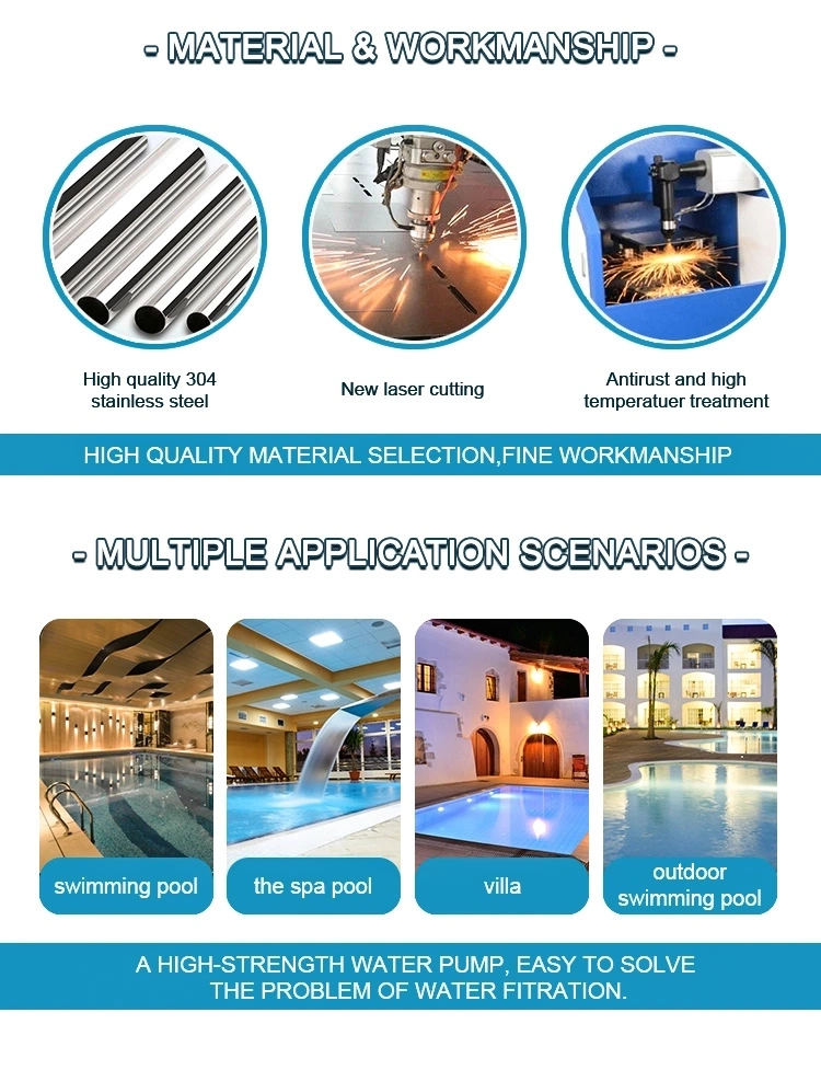 SS304 Housing Swimming Pool Underwater Light IP68 Waterproof Pool LED Lights