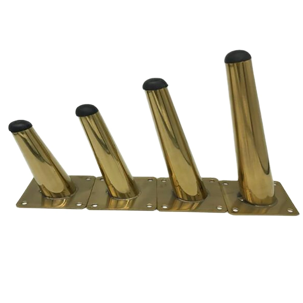 hot sale mid century retro modern metal gold brass tapered cabinet table sofa furniture legs feet