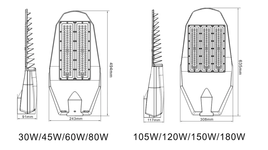 New Design Road Project Lighting Fixture Bmt 45W LED Street Light Outdoor Lighting