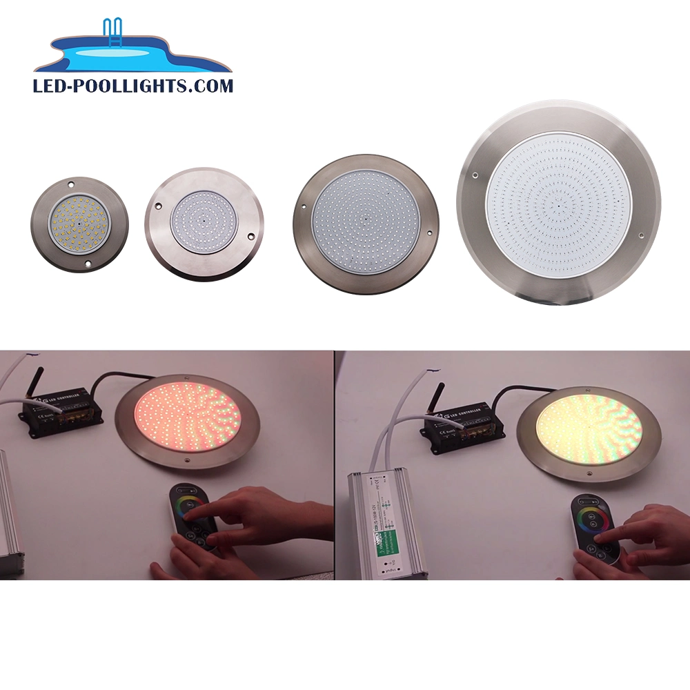 2018 Newest 8mm Thickness Private Mode 18W 12V Stainless Steel LED Pool Light IP68 Swimming Pool LED Underwater Lighting