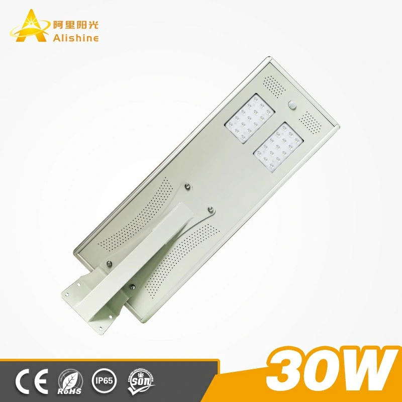 30W Outdoor Light Solar All-in-One/Integrated LED Wall Light/Garden/Patio/Street Light