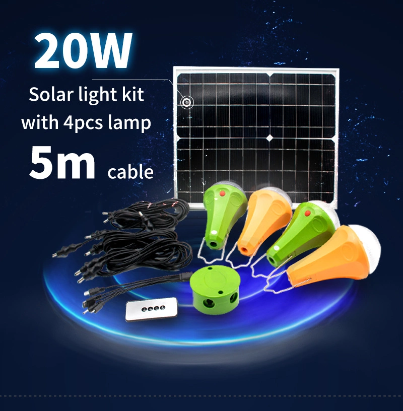 LED Lamp Outdoor Lightings Solar Energy Lights with 4PCS Lamp