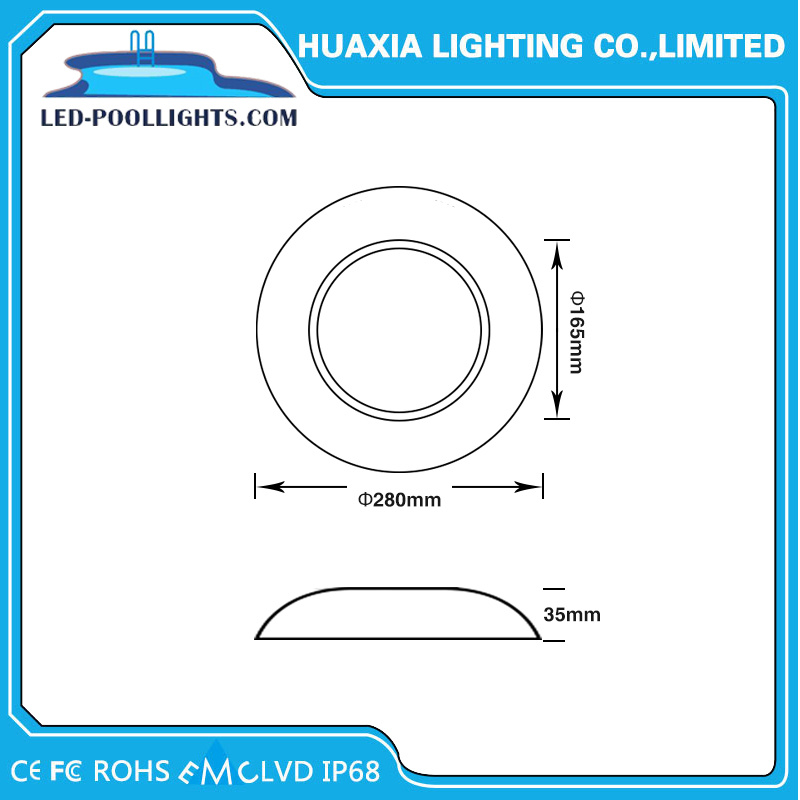 Warm White IP68 LED Underwater Light Underwater Light for Pool/Fountain