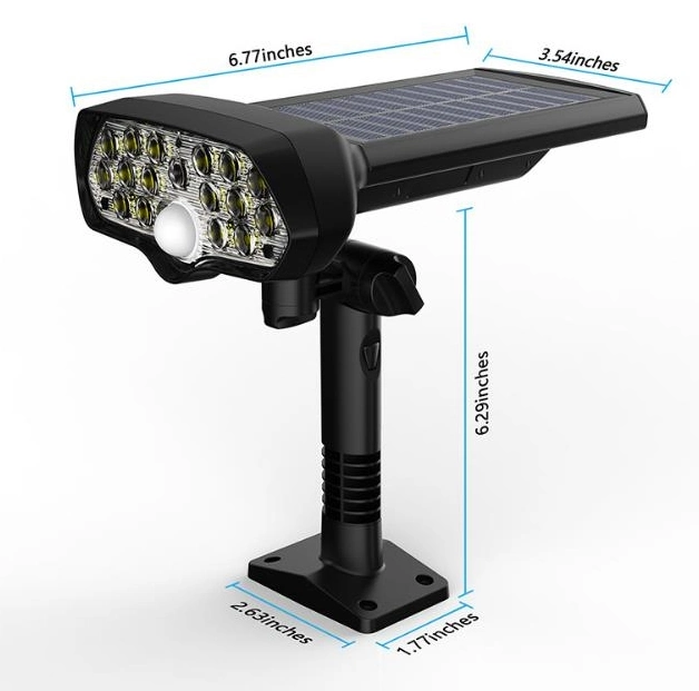 Simva Motion Sensor Security Lamp Wall Mounted Waterproof Outdoor Virtual Cameras Solar LED Outdoor Wall Lights