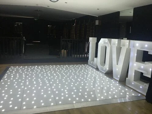 LED white star dance floor wireless spotlight for wedding party