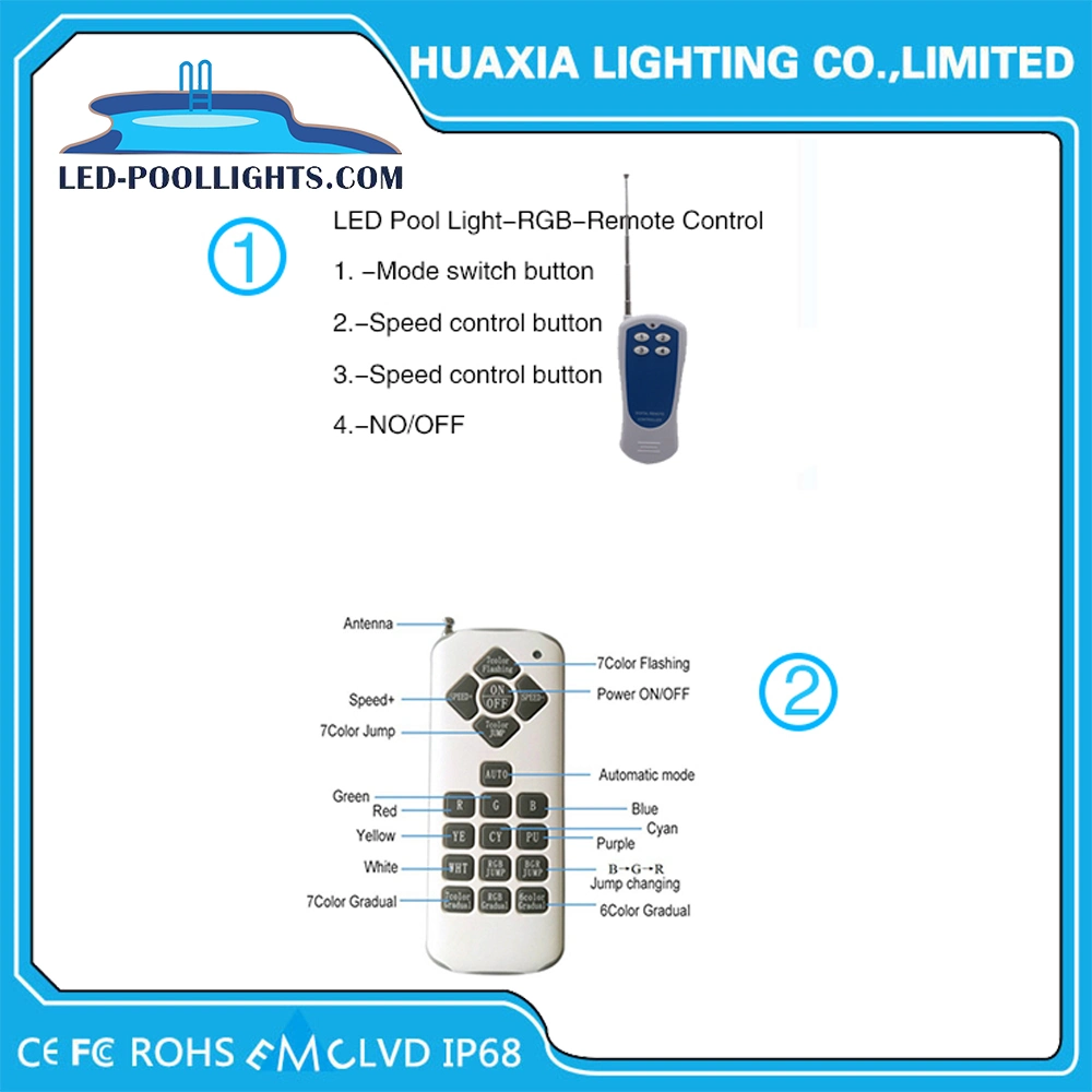 2018 Newest 8mm Thickness 18W RGB 12vstainless Steel Swimming Pool Light IP68 LED Underwater Lighting Private Mode