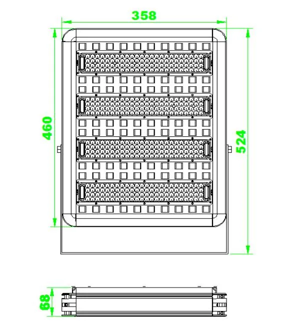 Tunnel Wall Light IP65 240W Outdoor LED Building Exterior Lighting
