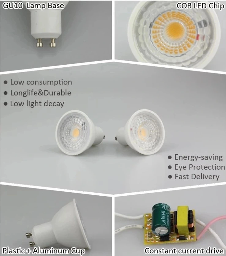 Ce UL Saso Remote Control 5W COB GU10 LED Spotlight Bulb Made in China for Home & Business Exterior Lighting From Best Distributor Factory