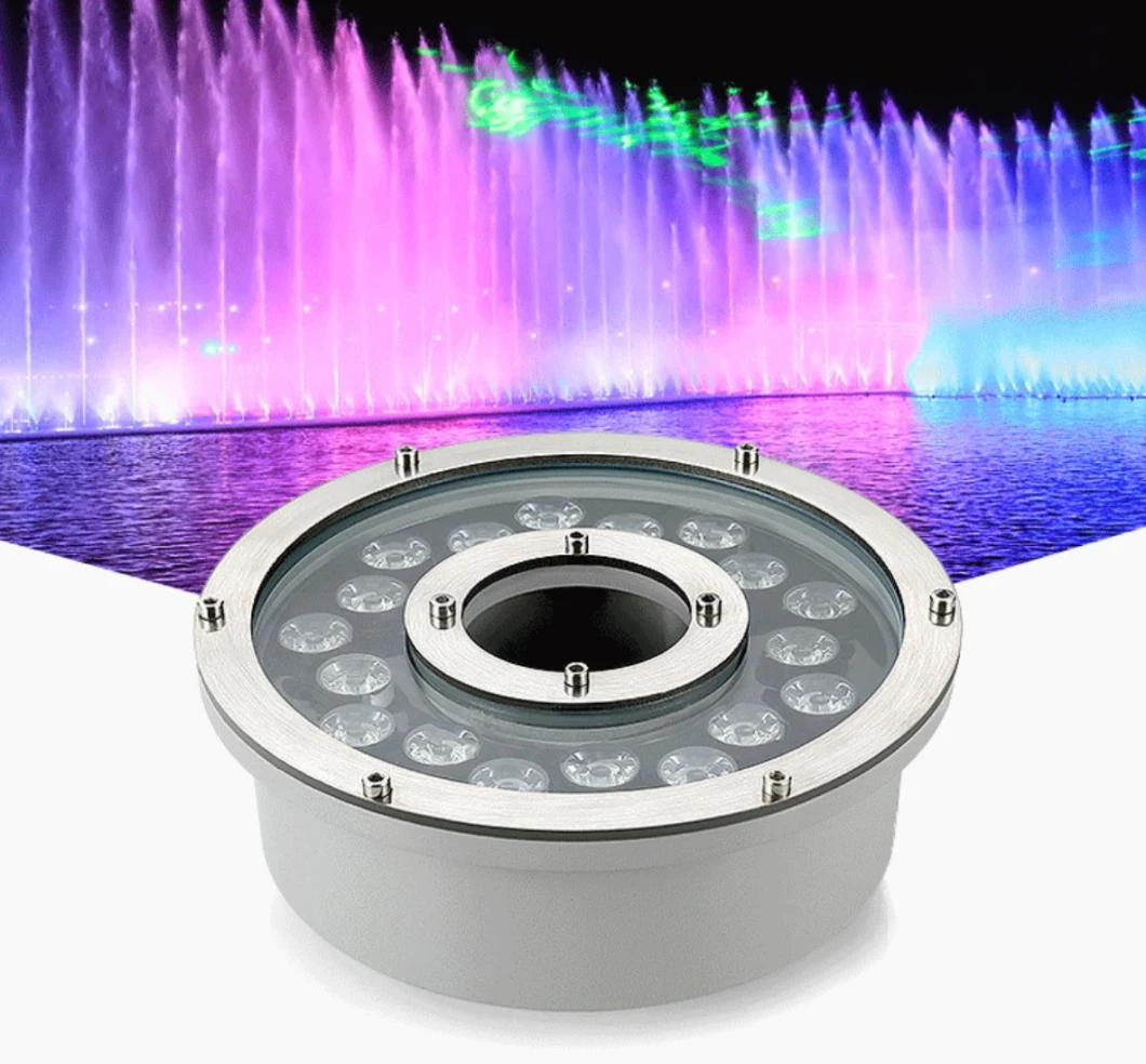 36W LED Fountain Light Ring, 316ss LED Underwater Lighting 36W Fountain Light