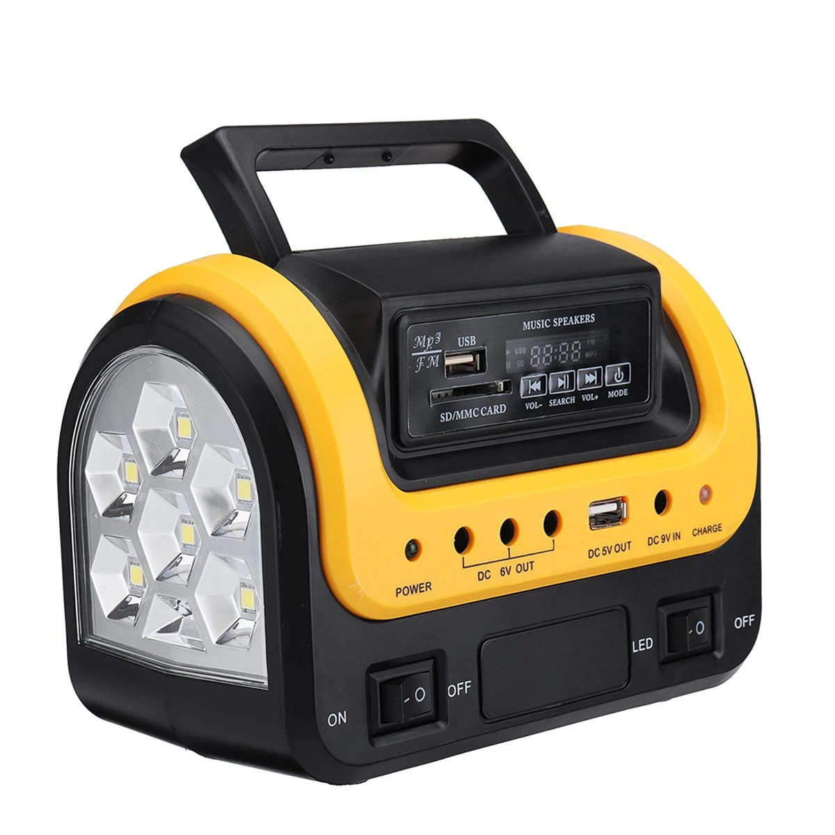 Indoor 5W Solar Home Lighting System with 3LED Lighting Bulbs Solar Radio and FM Player
