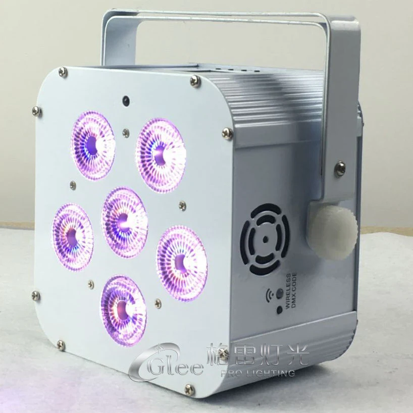 6*18W RGBWA+UV 6in1 6 LED battery wireless remote control fill light