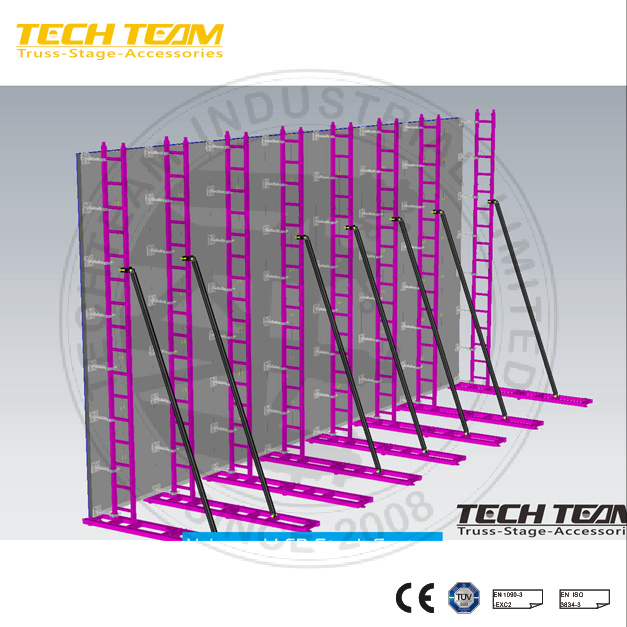 Outdoor Indoor Safety Ground Support Stand Set Universal LED Wall Ground Stack System