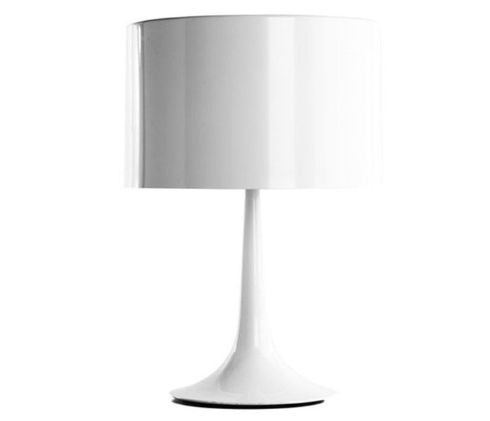 Very modern aluminium white desk reading lamp for living room with Dia390mm shade