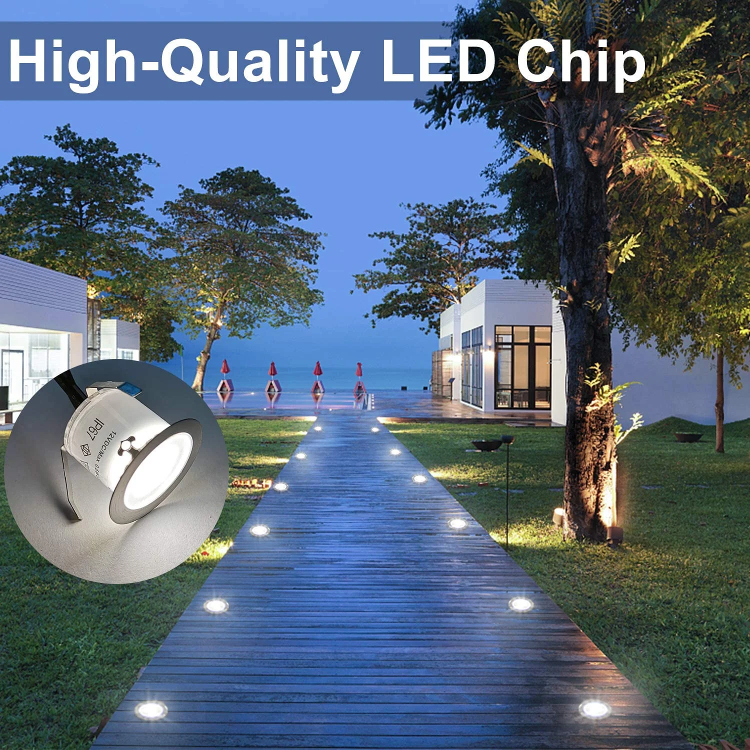 Warm White 3000K SMD LED Outdoor Deck Lights LED Wired LED Deck Lights Deck Post Lights