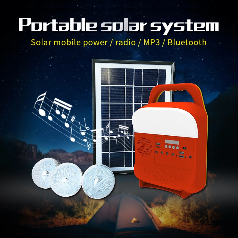 LED Lighting Portable Solar Home Lighting Radio Solar MP3 Player 10W Solar System Sre689