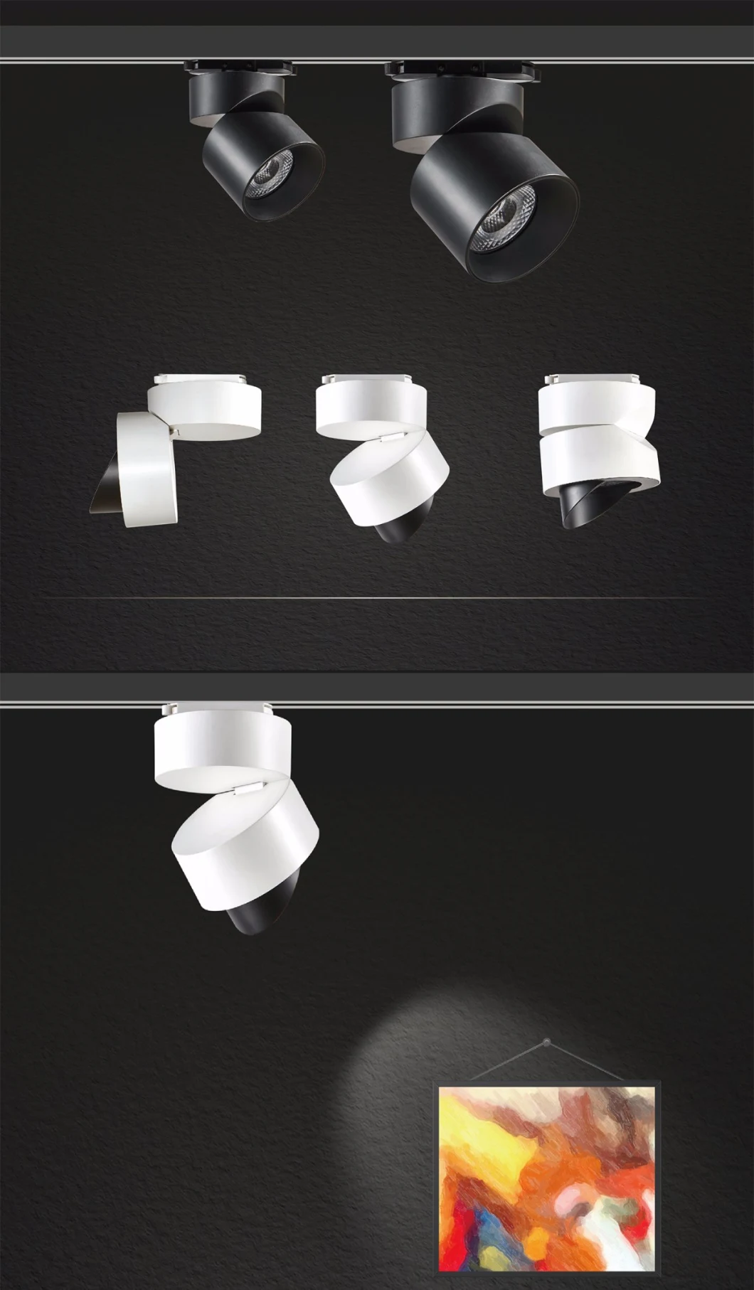 LED Lamp Ce Adjustable Dimmableanti Glare Energy Saving Lamp LED Track COB Spot Lights