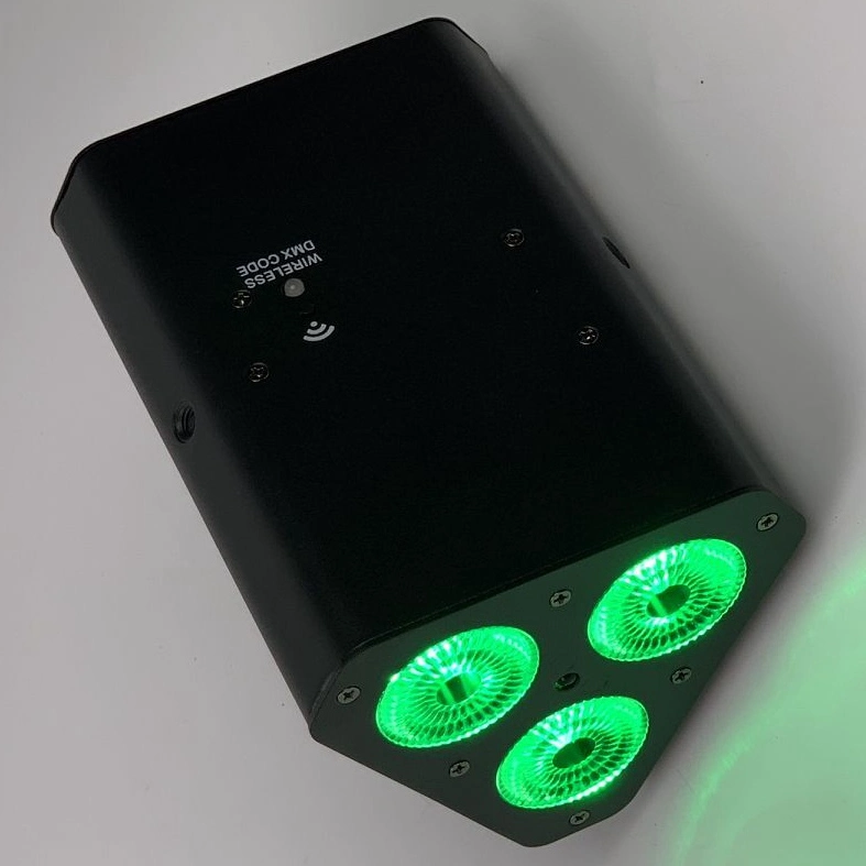 RGBWA+UV 6in1 3 LED Battery Powered Wireless Remote Control Lighting