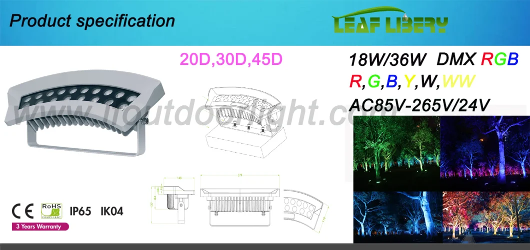 DMX512 Full Color Landscape Lamp RGBW External Control LED Tree Light RGB Project Lighting