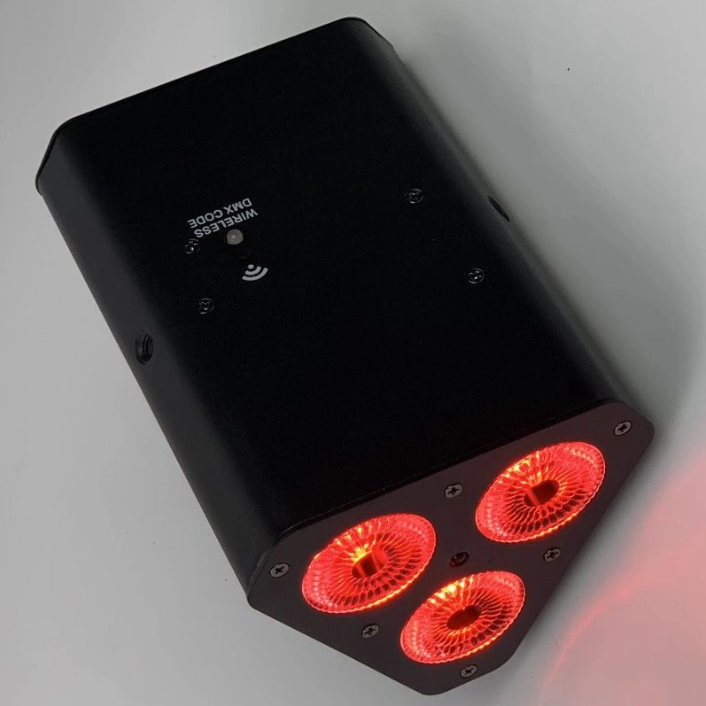 RGBWA+UV 6in1 3 LED Battery Powered Wireless Remote Control Lighting