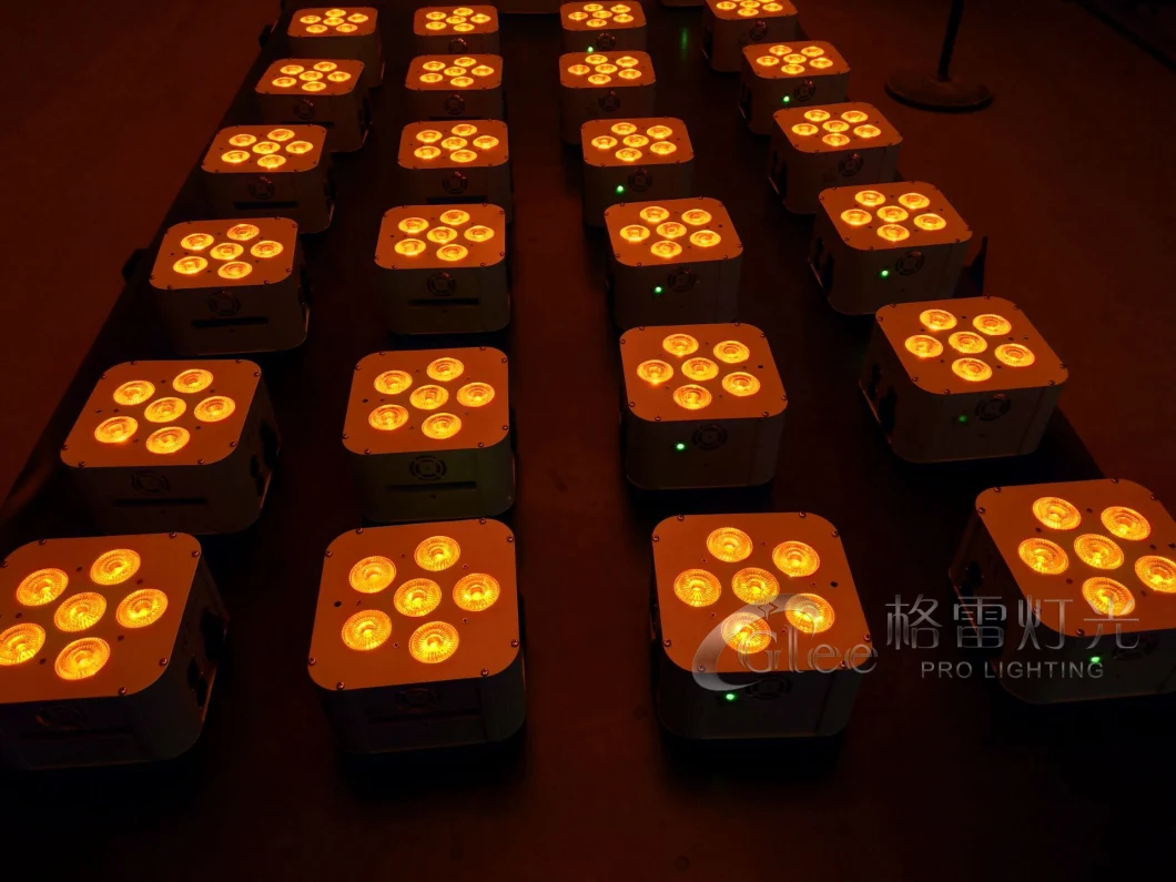 6*18W RGBWA+UV 6in1 6 LED Battery Wireless Remote Uplighting