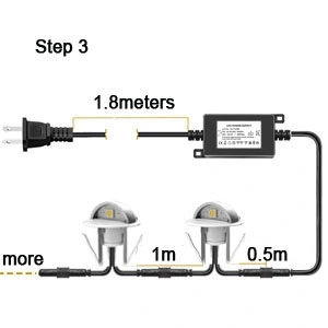 B106 Silver Bronze Color Exterior LED Lighting for Decks Wood Deck Lighting Outdoor Lighting for Decks
