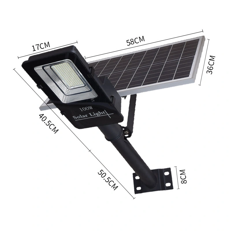 One Arm Village 60W 100W 150W 200W Aluminum High Lumen Lighting Outdoor Light Lamp Energy Saving Electric Home System Solar LED Flood Light Street Light