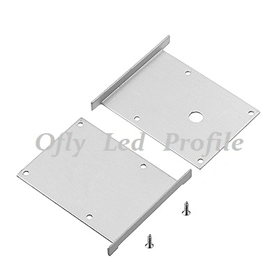Wide LED recessed LED profiles for architectural lighting with built-in driver