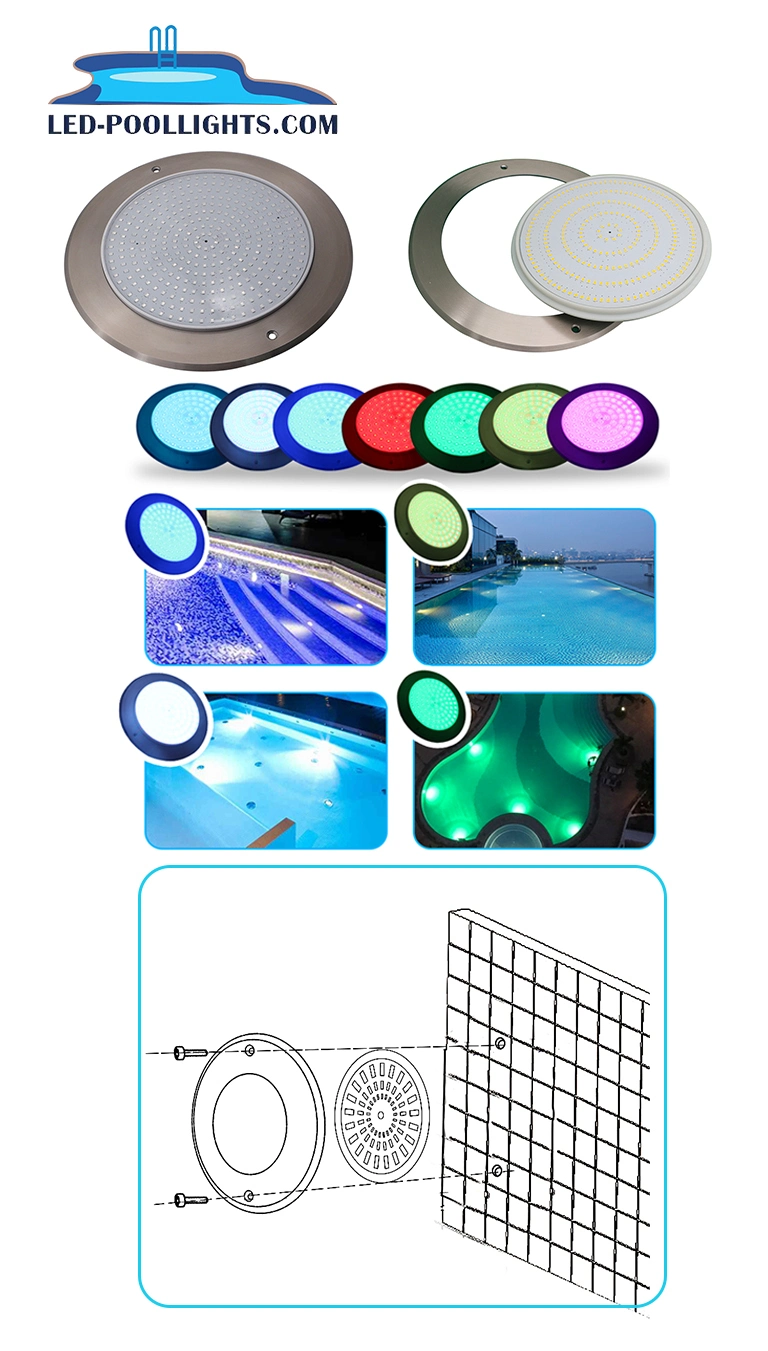 6W/8W/18W/24W/35W Multi-Color 316ss Underwater LED Pool Lighting with External Control