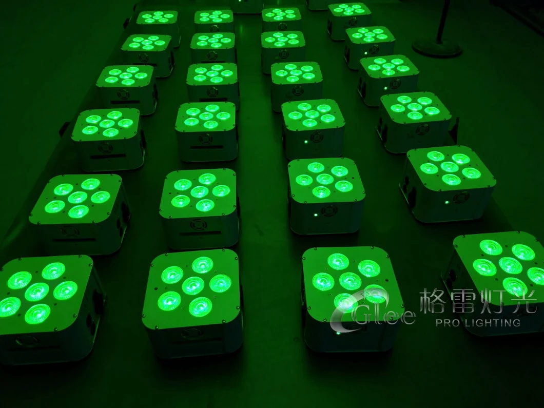 6*18W RGBWA+UV 6in1 6 LED Battery Wireless Remote Uplighting