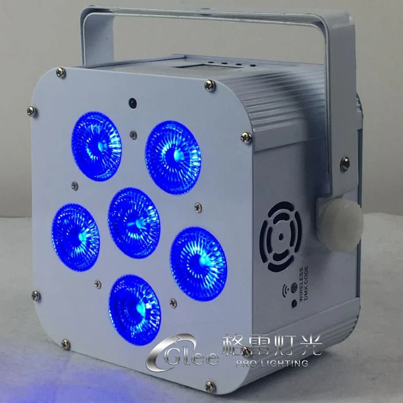 6*18W RGBWA+UV 6in1 6 LED battery wireless remote control fill light