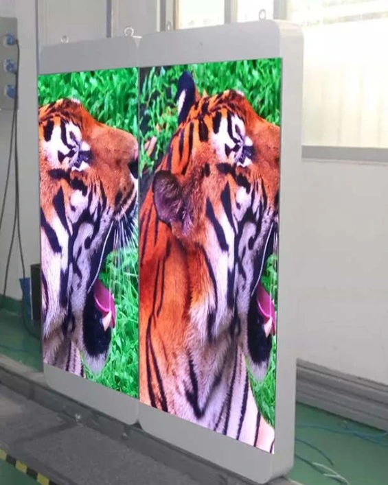 P10 outdoor street light pole vertical digital signage sign LED advertising screen