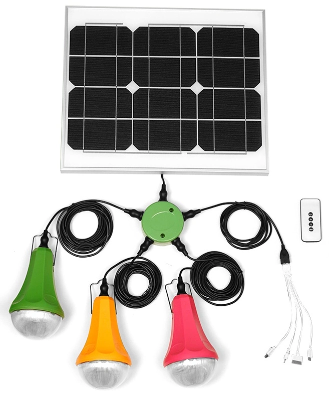 High Power Solar Home Lighting System Solar Lighting Kit with 3 Piece Solar Lights Global Sunrise