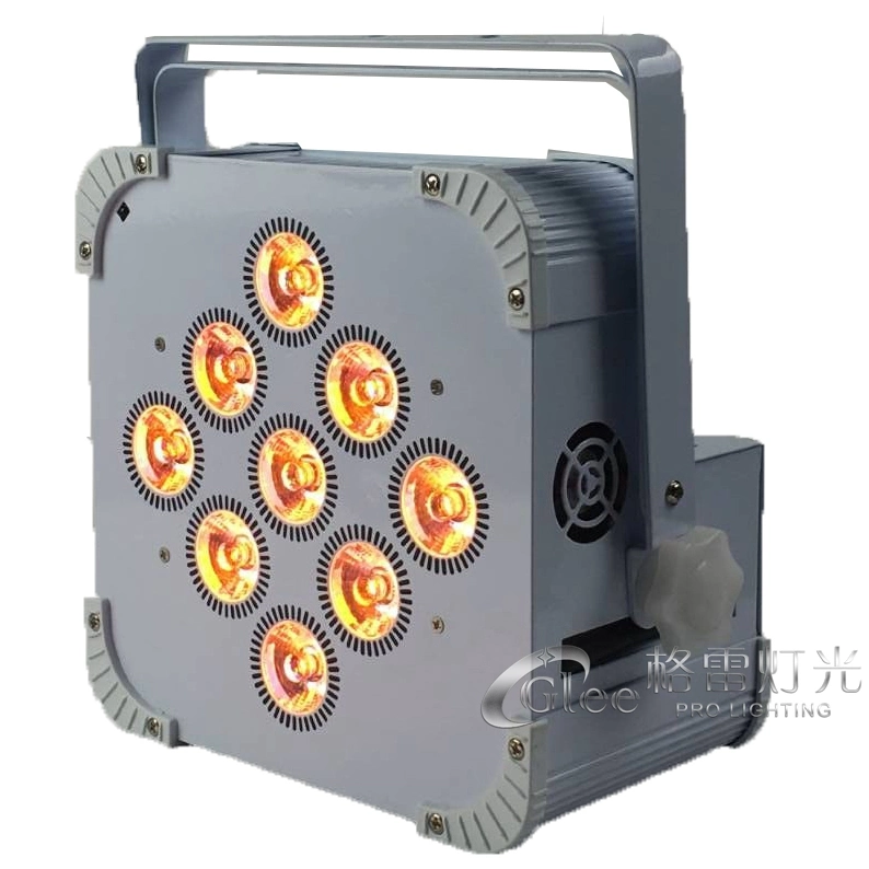 9*15W RGBWA 5in1 LED Battery Powered Wireless DMX Lighting