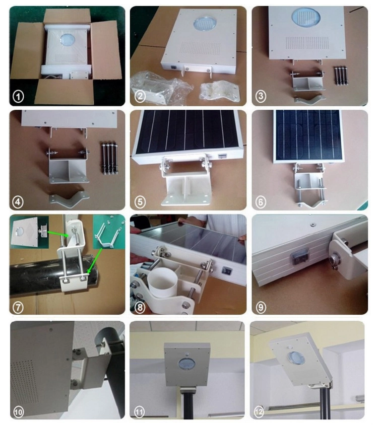 IP65 Waterproof Outdoor Lamp Lighting Integrated Street Light Solar Panel LED Street Lights for Garden