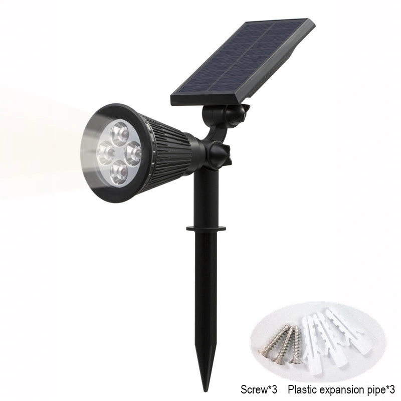 Solar LED Light Adjustable Solar Spotlight In Ground IP65 Waterproof Landscape Wall Light Outdoor Lighting
