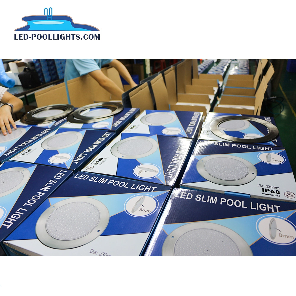 2018 Newest 8mm Thickness Private Mode 18W 12V Stainless Steel LED Pool Light IP68 Swimming Pool LED Underwater Lighting