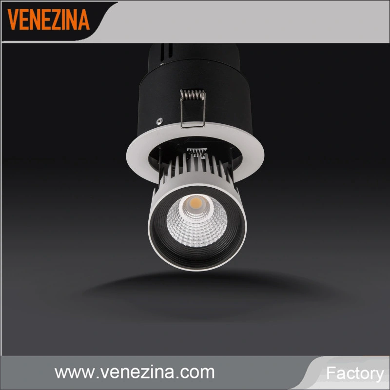 Commercial LED Lighting Adjustable 358 Degree Rotating COB LED Downlight Around Vertical Axis