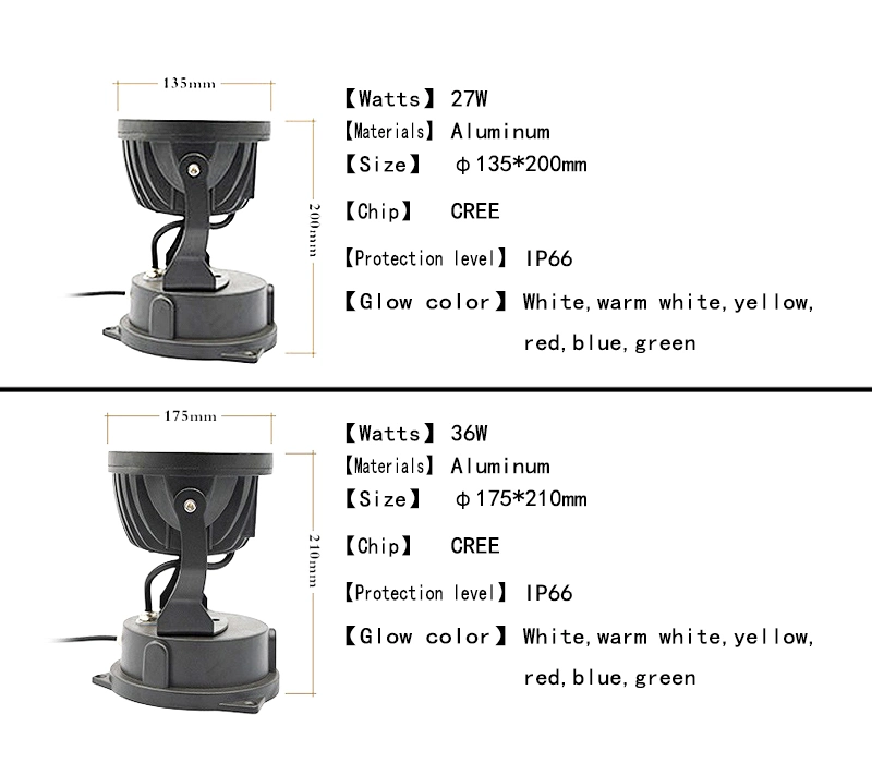 New Design Lighting Engineering Product IP65 27W/36W LED Flood Light