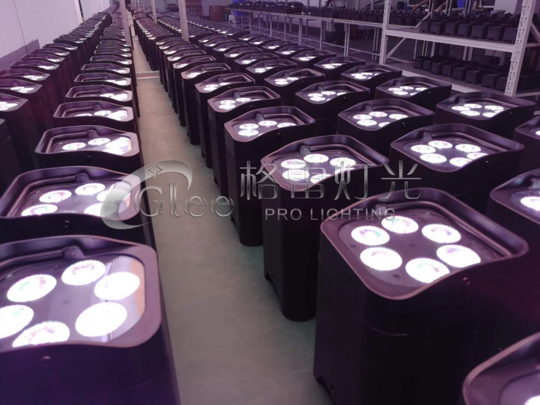 Silent 6X18W 6in1 Hex LED Battery Wireless Remote WiFi Uplighting