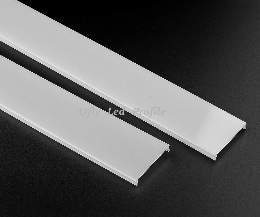 Wide LED recessed LED profiles for architectural lighting with built-in driver