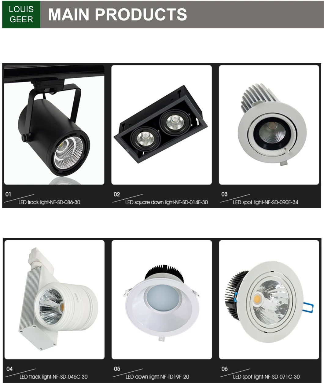 All-Directions Rotatable Black LED Spot Lighting COB 25W LED Track Light