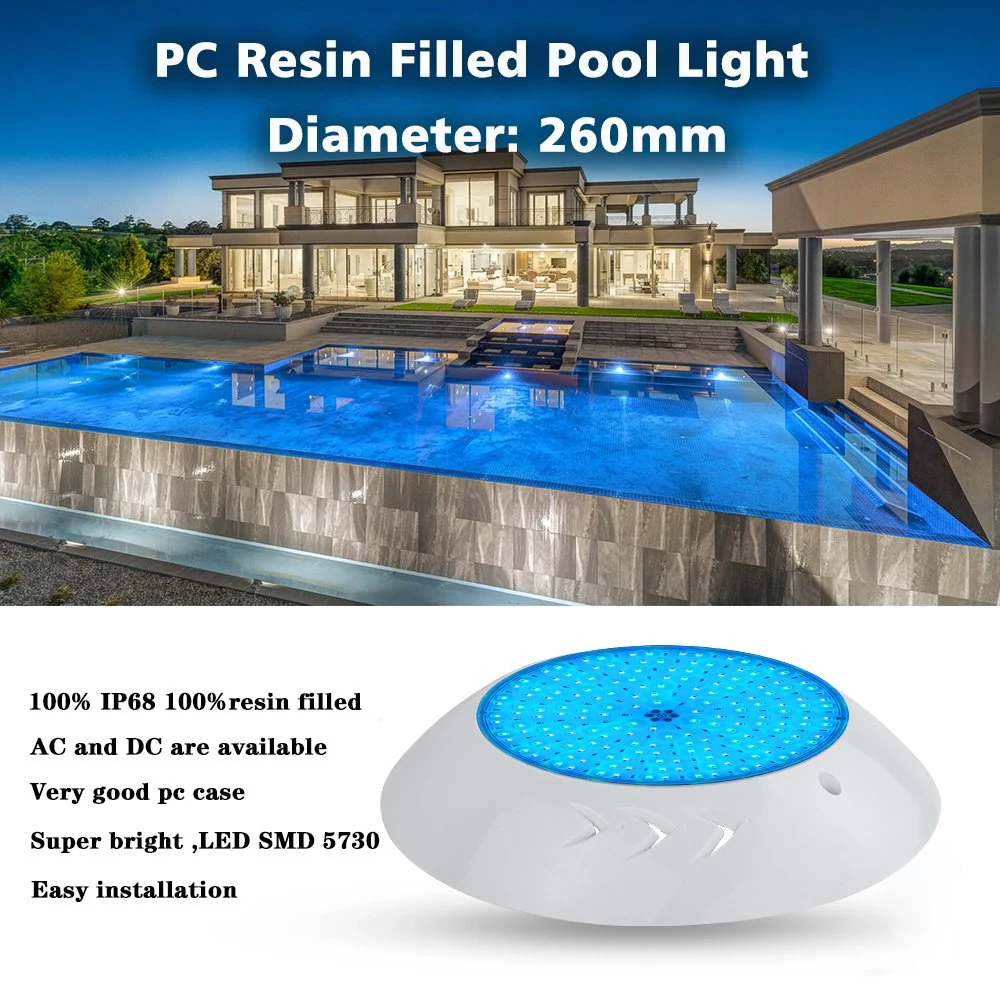 Light source is glued IP68 LED swimming pool underwater light LED swimming pool light