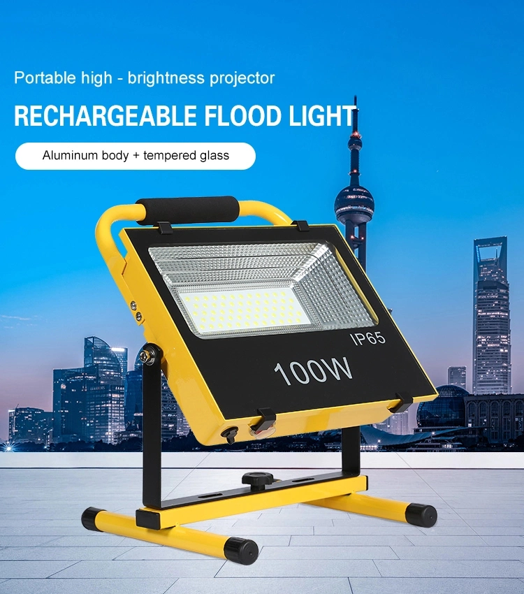 Outdoor Lighting SMD 50W Portable High Output Multi Color LED Flood Lights Rechargeable LED Flood Lighting