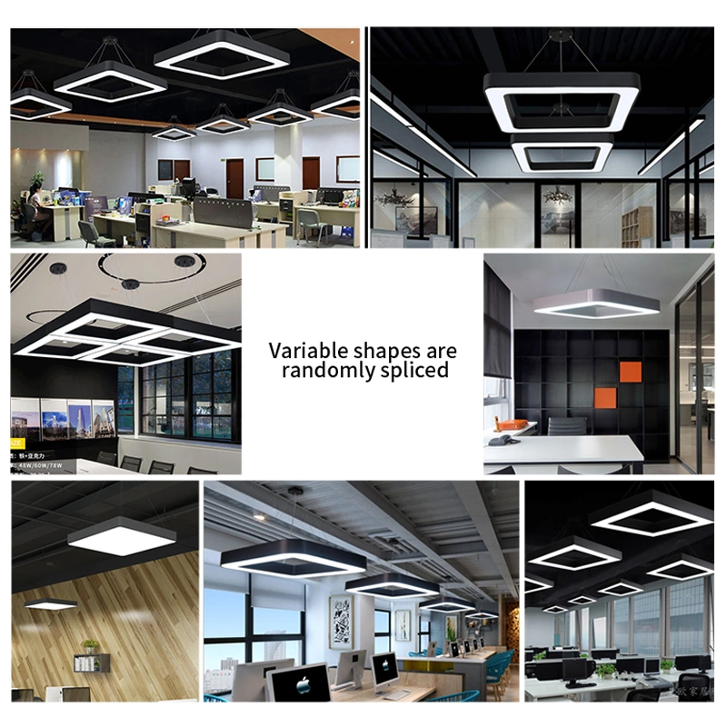 800*800mm Office Lighting Square LED Linear Lighting Different Colors