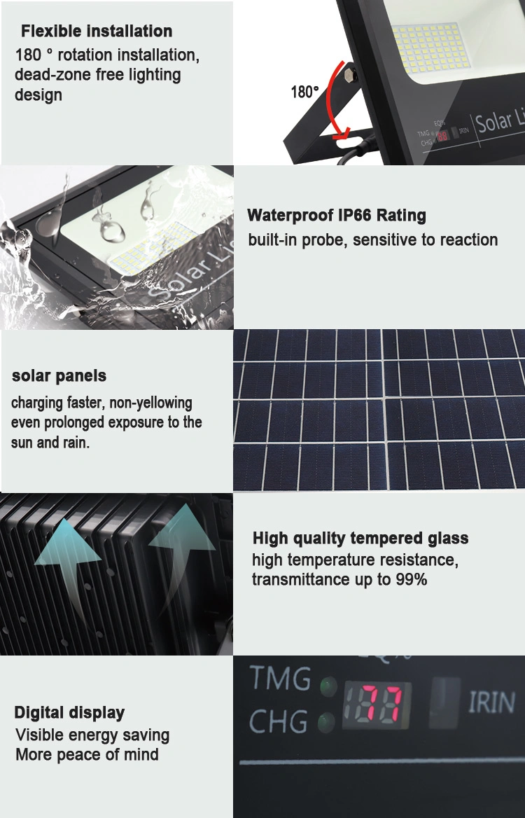 Keou Best Lighting Solar Lights Outdoor Cheap 100W LED Solar Lights Flood Light Garden Lamp Manufacturer