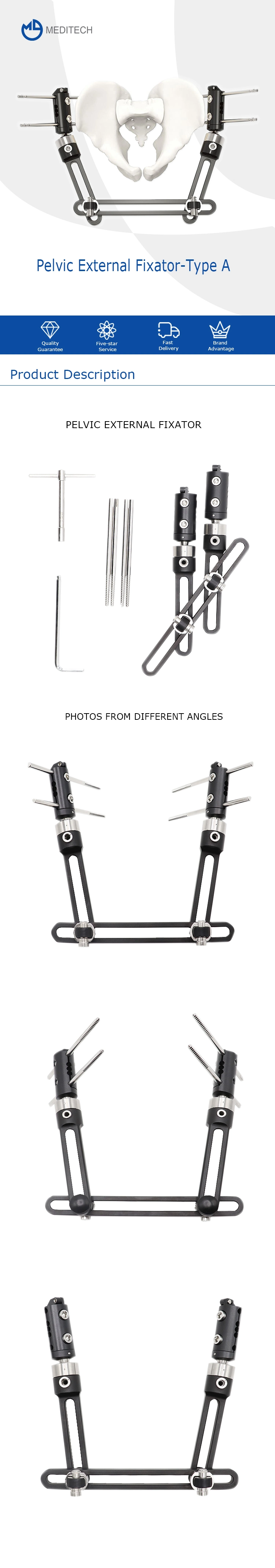 Competitive Price Pelvic External Fixator for Pelvic Fixation Surgery Orthopedic External Fixator Instrument
