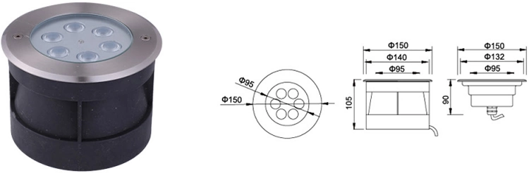 Recessed Plaza Landscape Lighting Fixture