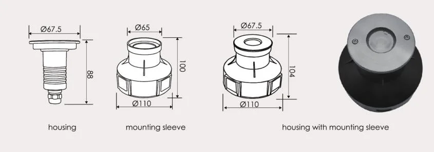 5W RGBW Adjustable Inground Light, 316ss LED Inground Light, LED Inground Light