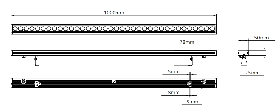 36W IP66 Architectural Lighting RGB LED Wall Washer Light